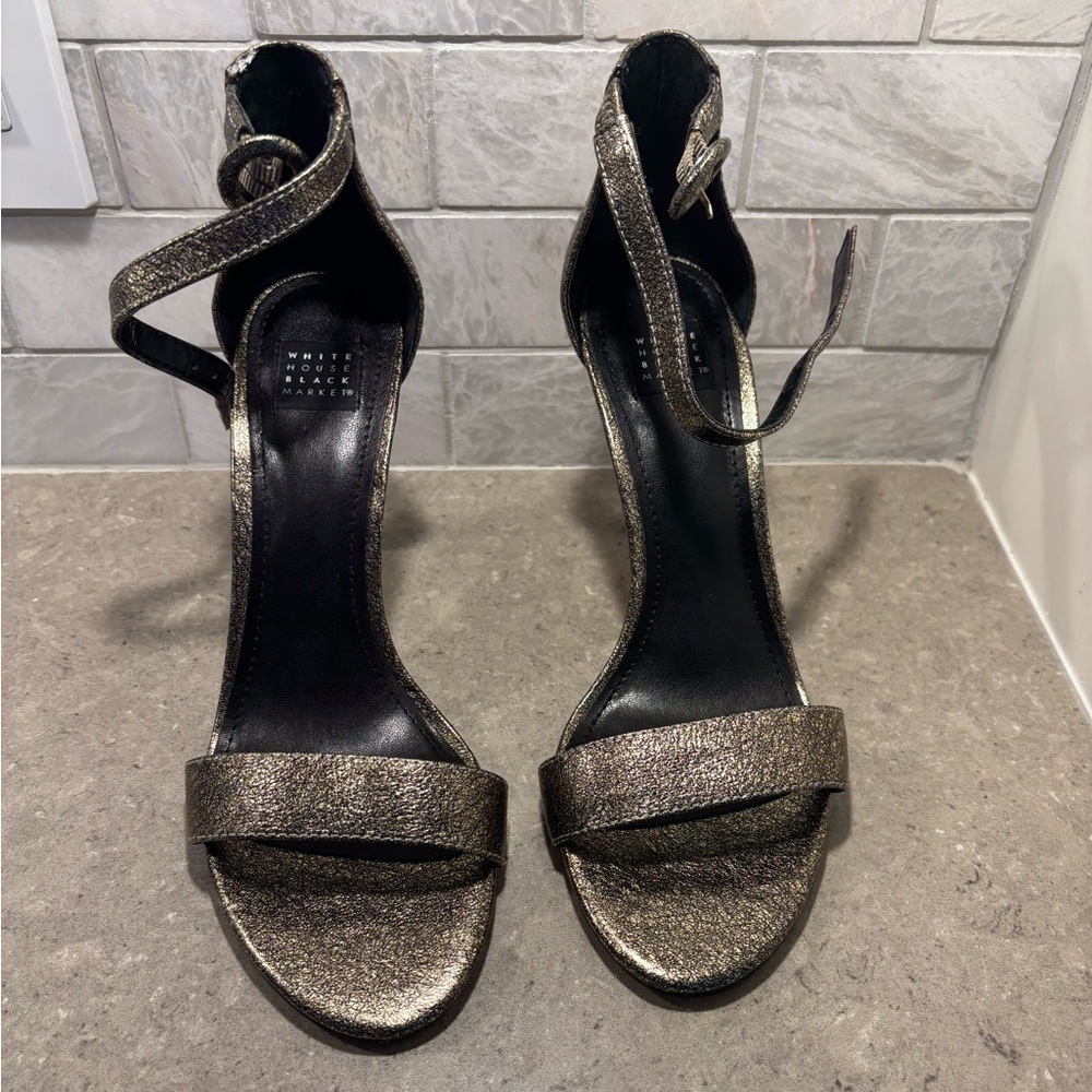 White House Black Market Metallic Heels